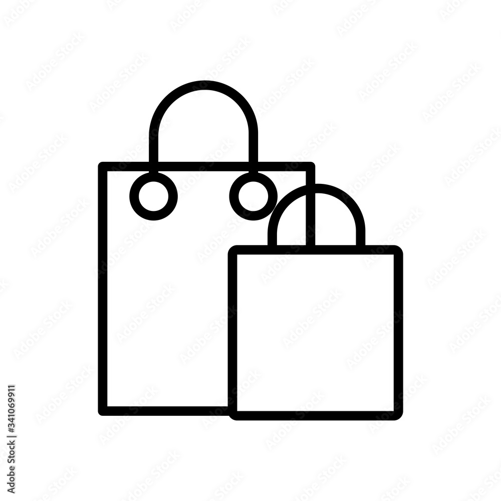 shopping bag paper line style icon shopping bag paper line style icon