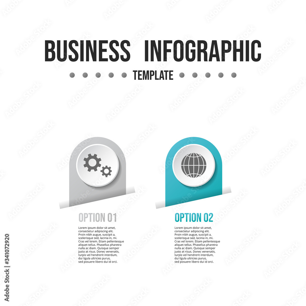 Fototapeta premium Business infographic with icons. Flowchart. Vector