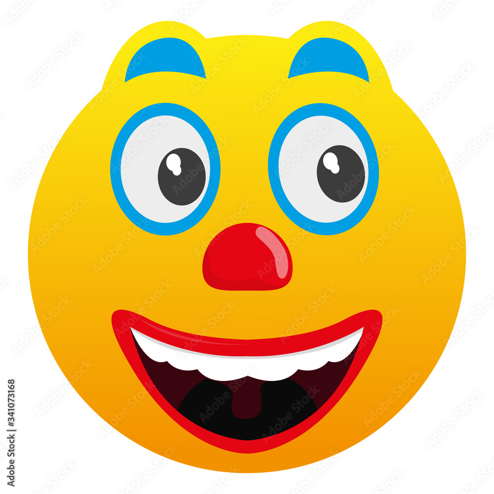 Isolated crazy happy emoji