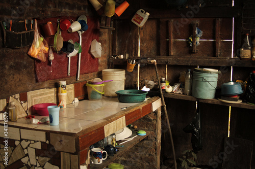 Quadro em tela Cuisine of humble rural village in Nicaragua