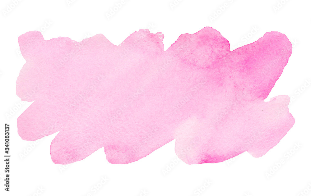 Colorful watercolor brush stroke. Abstract watercolor stain background