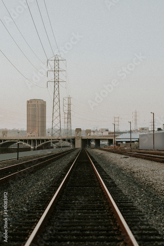 Railroad tracks in Los Angeles, California