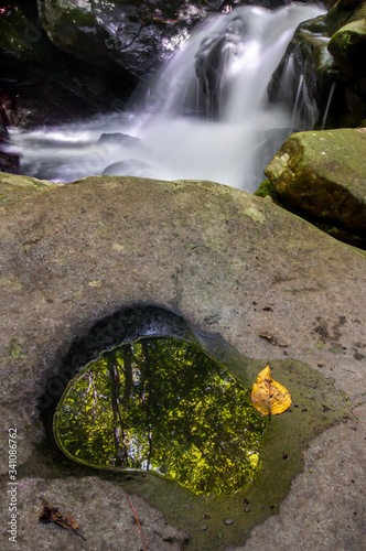 small waterfall in autumn © Lynn Freeny