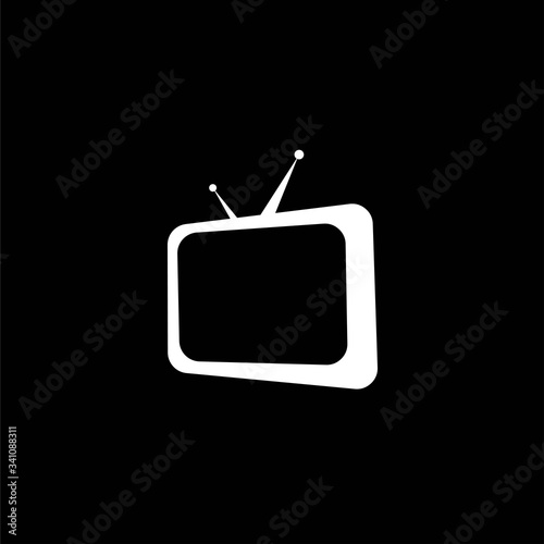 abstract logo with television design elements.