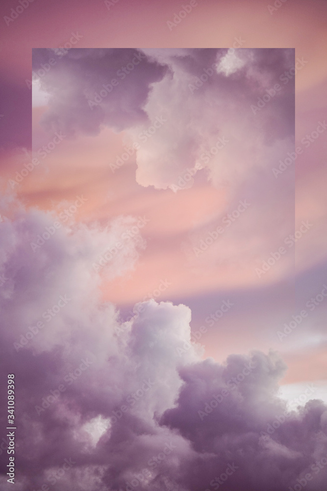 Obraz premium Pink clouds background