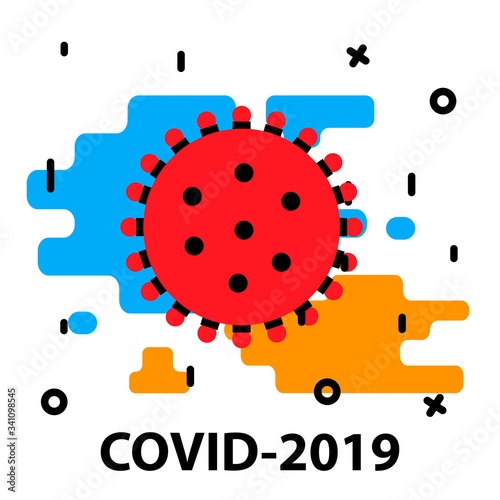 Coronavirus icon, 2019-nCov novel coronavirus concept