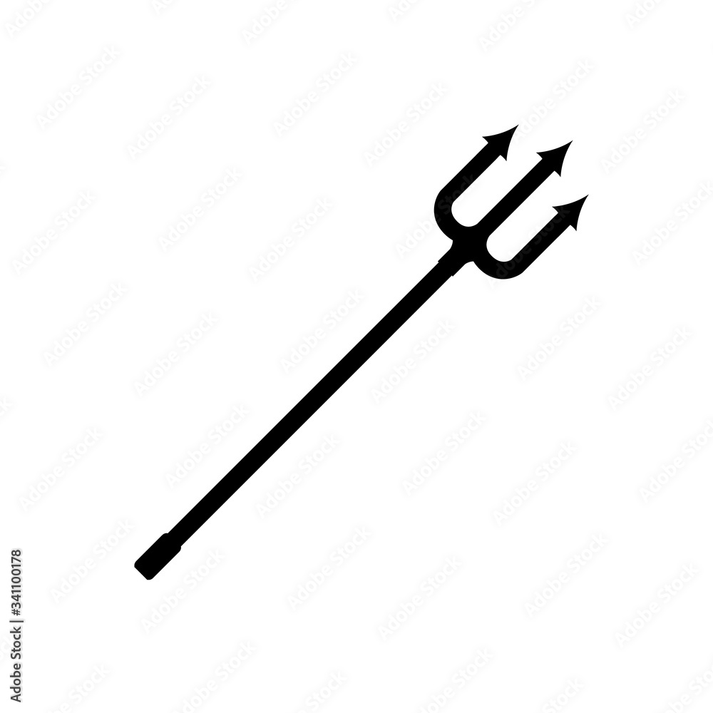 Naklejka premium Trident icon, logo isolated on white background