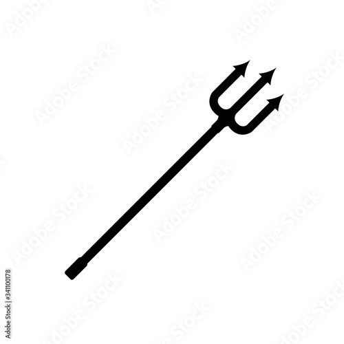 Trident icon, logo isolated on white background