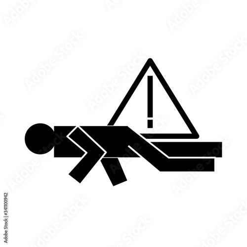 human figure Fainting health pictogram silhouette style