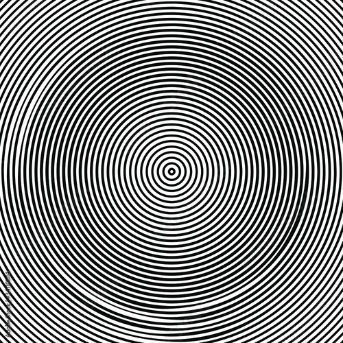 Concentric halftone lines pattern  modern stylish texture  black and white vector illustration.