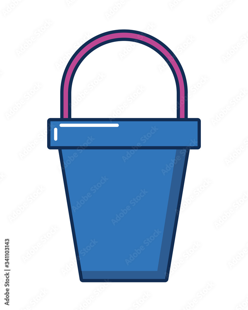 housekeeping plastic bucket flat style icon housekeeping plastic bucket flat style icon