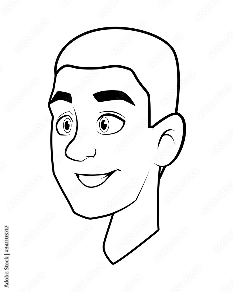 man head avatar character icon man head avatar character icon