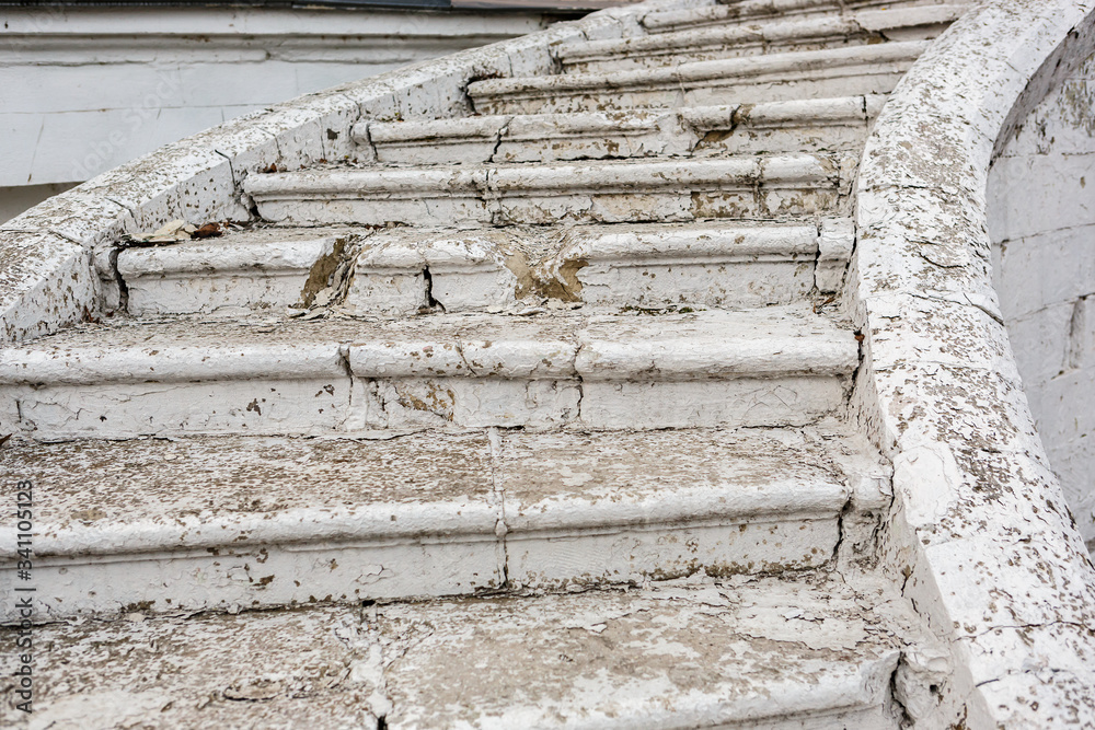 Fragment of the stairs of an old building. Fragment of the stairs of an old building.