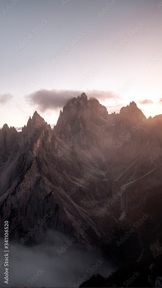 Dolomites peak in Italy mobile background