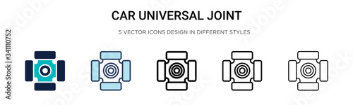 Car universal joint icon in filled, thin line, outline and stroke style. Vector illustration of two colored and black car universal joint vector icons designs can be used for mobile, ui,