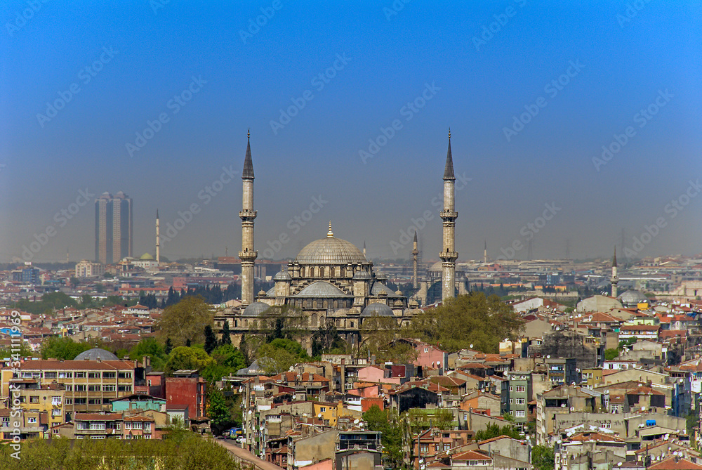  Fatih, Istanbul, Turkey, 22 April 2006: Suleymaniye Mosque, Sultan Suleyman 1557