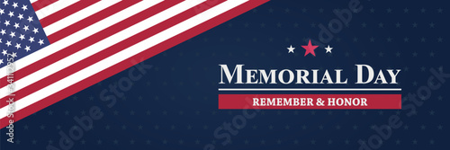Memorial Day background vector illustration