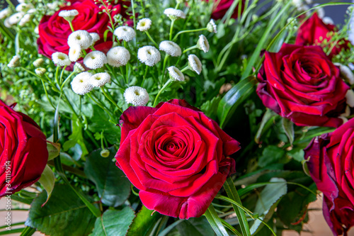 Bouquet of red roses