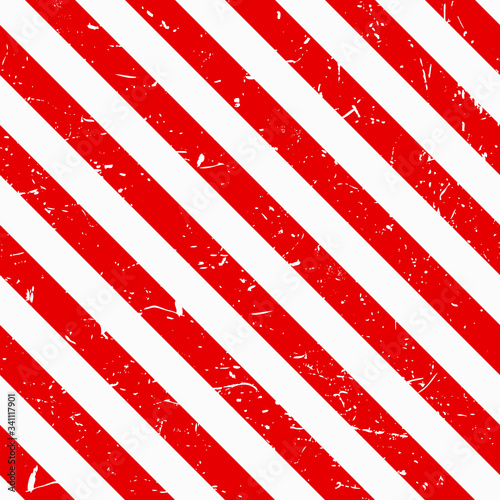 Sloping striped red and white background in retro style. Seamless pattern.