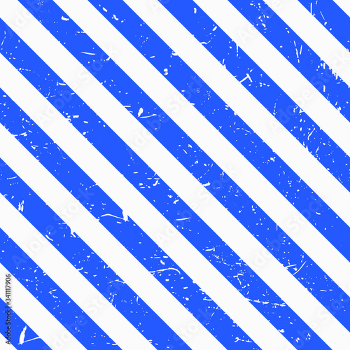 Sloping striped blue and white background in retro style. Seamless pattern.