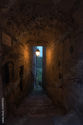 tunnel in the old castle