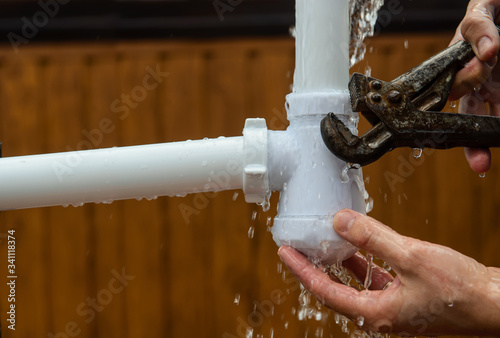 Plumber service concept closeup
