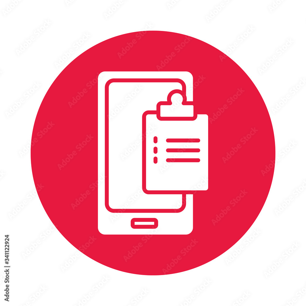 smartphone with order medical health online silhouette gradient style smartphone with order medical health online silhouette gradient style