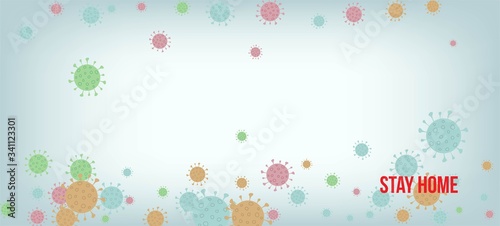 Stay Home Quarantine Banner. Business Information During Coronavirus 
