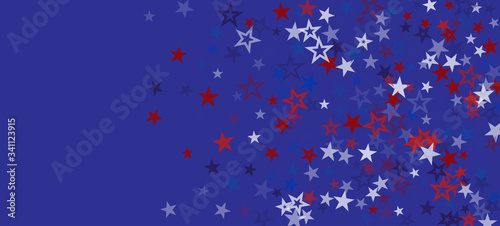 National American Stars Vector Background. USA Independence Labor President's 4th of July Veteran's 11th of November Memorial Day 