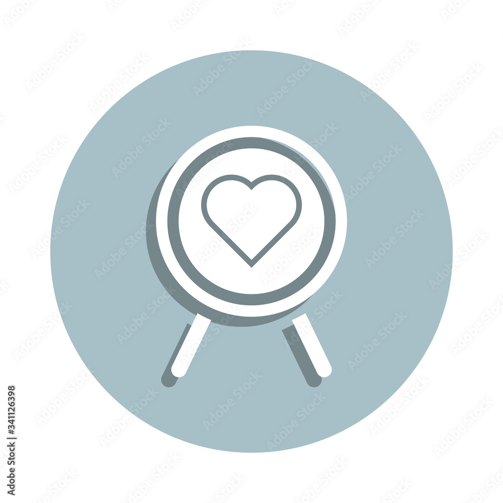 Friendship, target badge icon. Simple glyph, flat vector of friendship icons for ui and ux, website or mobile application