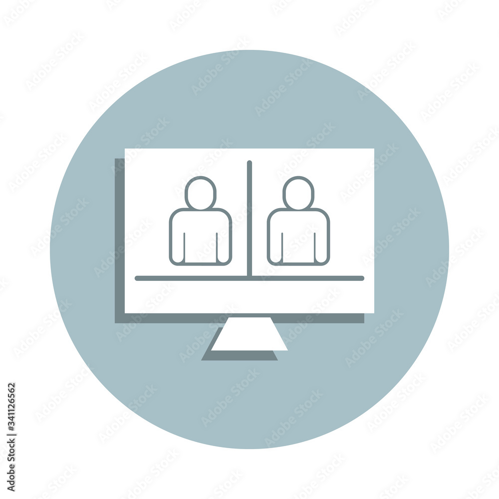 Friendship, video call badge icon. Simple glyph, flat vector of friendship icons for ui and ux, website or mobile application Friendship, video call badge icon. Simple glyph, flat vector of friendship icons for ui and ux, website or mobile application