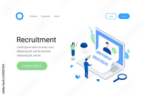 Recruitment isometric concept