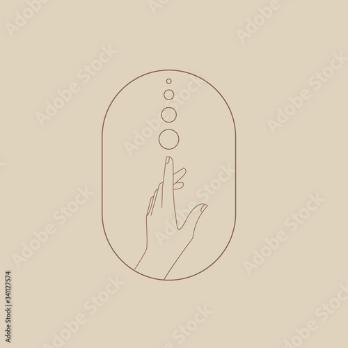 Hand with bubbles logo