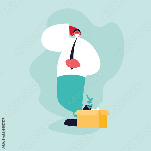 businessman jobless by coronavirus, unemployment