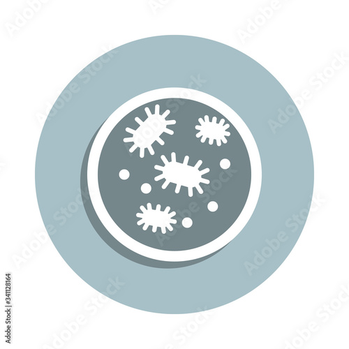Laboratory, biology badge icon. Simple glyph, flat vector of genetics and bioenginnering icons for ui and ux, website or mobile application