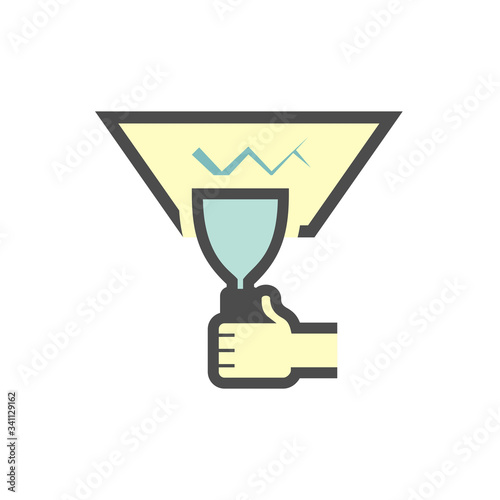 Water leak at ceiling and repair work vector icon design.