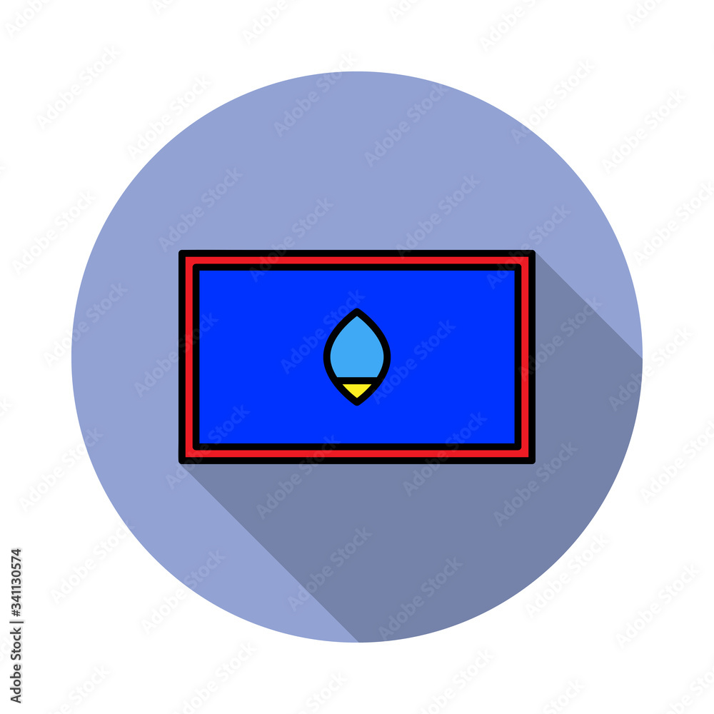 National flag of Guam in simple colors with name icon long shadow icon. Simple color vector of flags icons for ui and ux, website or mobile application National flag of Guam in simple colors with name icon long shadow icon. Simple color vector of flags icons for ui and ux, website or mobile application