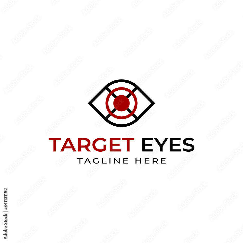 Design logo templates for your business, Modern and lines style, Target with eye or lens vector or archery logo design Design logo templates for your business, Modern and lines style, Target with eye or lens vector or archery logo design