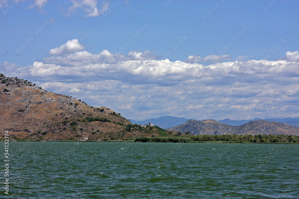 lake and mountains