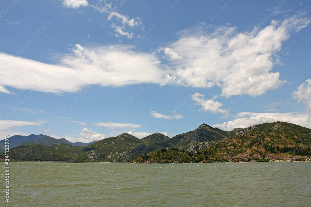 lake and mountains