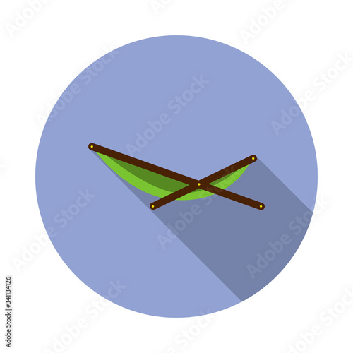 chaise-longue flat long shadow icon. Simple color vector of summer icons for ui and ux, website or mobile application