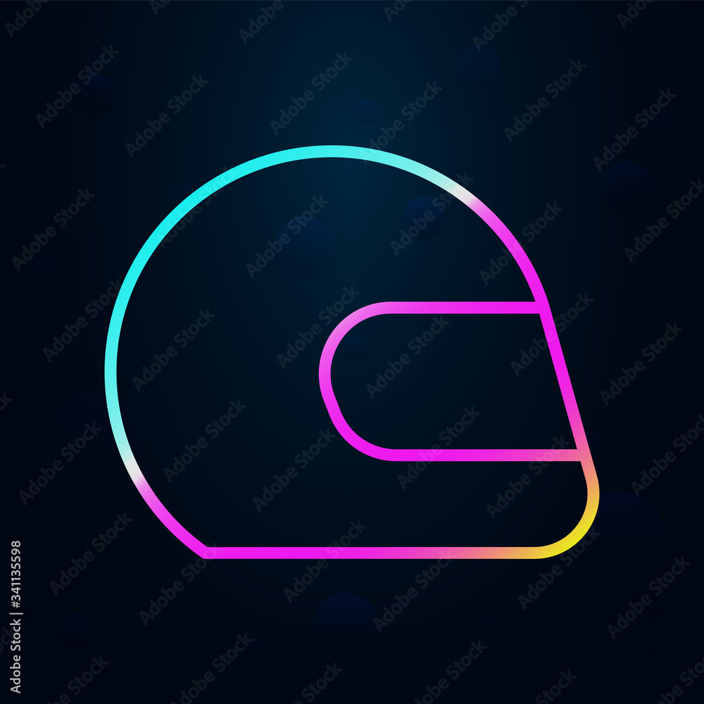 Helmet, sport nolan icon. Simple thin line, outline vector of sport icons for ui and ux, website or mobile application Helmet, sport nolan icon. Simple thin line, outline vector of sport icons for ui and ux, website or mobile application