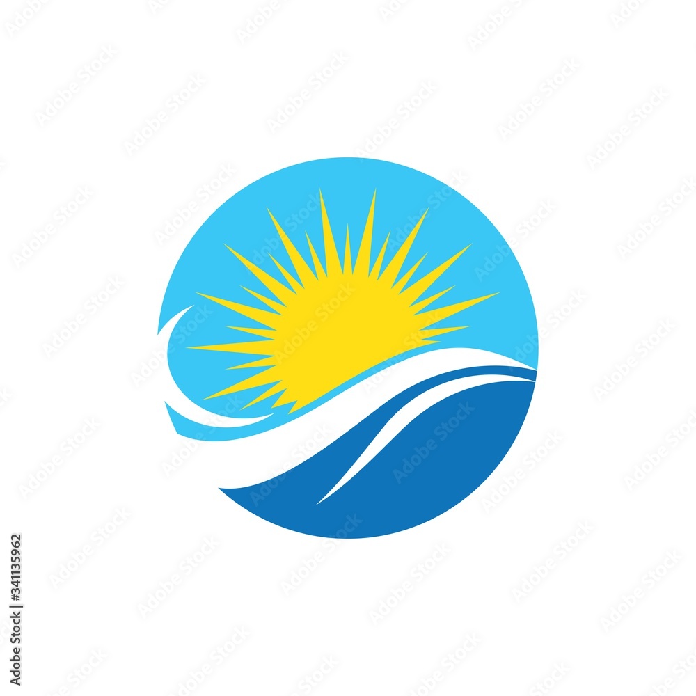 Obraz premium Natural Water wave Logo