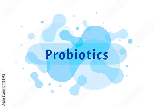 Probiotics bacteria logo.