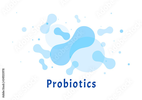 Probiotics bacteria logo.