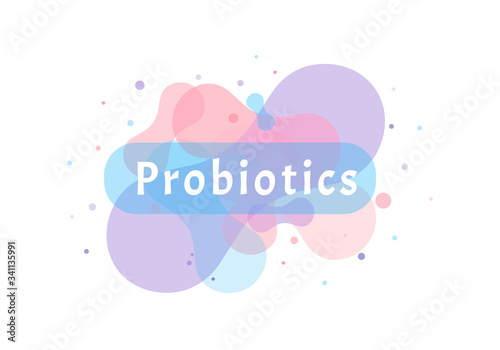 Probiotics bacteria logo.