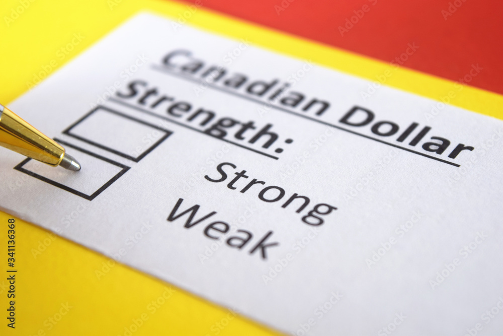 One person is answering question about strength of Canadian dollar. One person is answering question about strength of Canadian dollar.