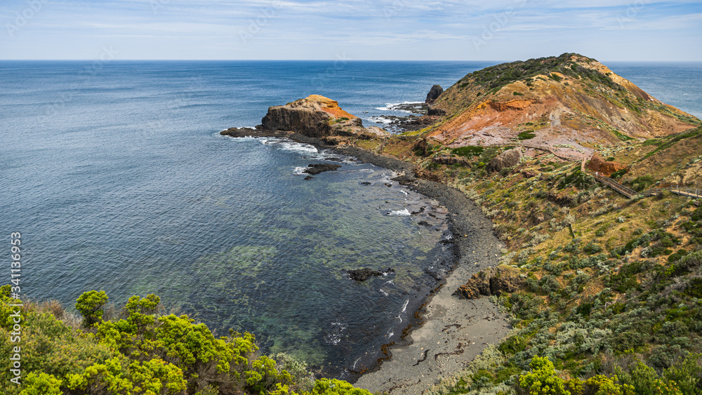 Cape Schanck on the Mornington Peninsula National park in Melbourne, Victoria, Australia. Cape Schanck on the Mornington Peninsula National park in Melbourne, Victoria, Australia.