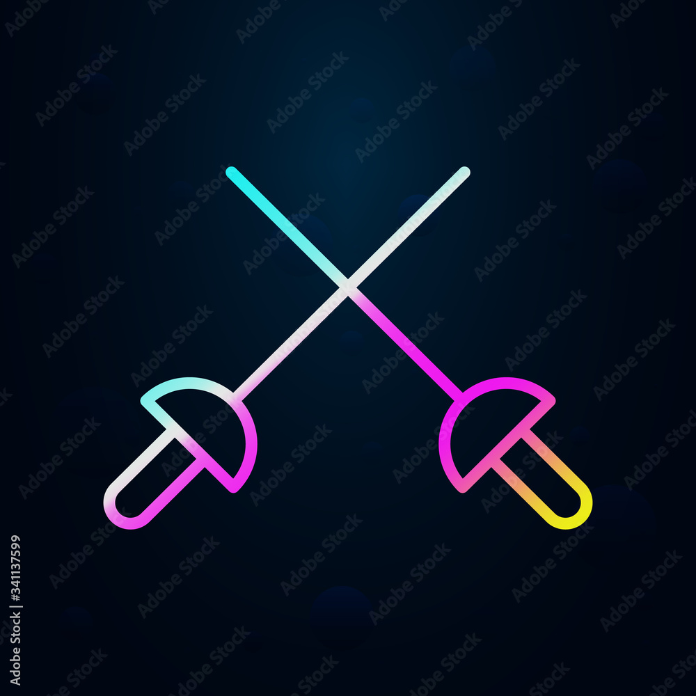 Sport, swords nolan icon. Simple thin line, outline vector of sport icons for ui and ux, website or mobile application