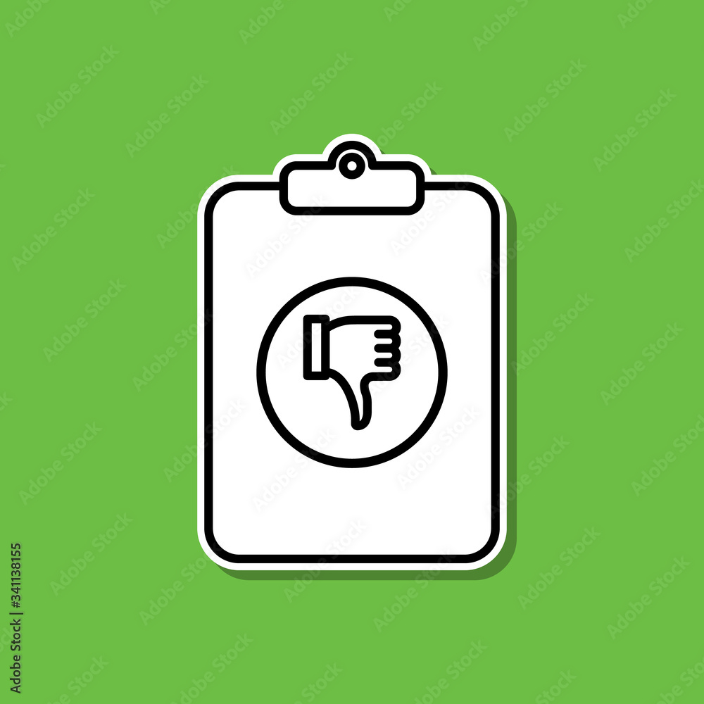 Weakness sticker icon. Simple thin line, outline vector of cv icons for ui and ux, website or mobile application Weakness sticker icon. Simple thin line, outline vector of cv icons for ui and ux, website or mobile application